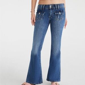 Aeropostale Low rise Flare Jeans in Classic Blue